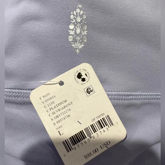 NWT Free People FP Movement Never Better High Rise Leggings Platinum Size L - Picture 9 of 9